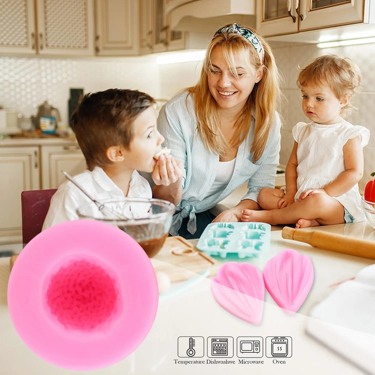 ZiXiang Daisy Flower Silicone Veined Mold Set of 3 | Food Grade Baking & Chocolate Molds - view 5
