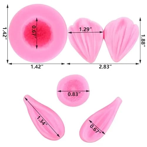 ZiXiang Daisy Flower Silicone Veined Mold Set of 3 | Food Grade Baking & Chocolate Molds thumbnail 3