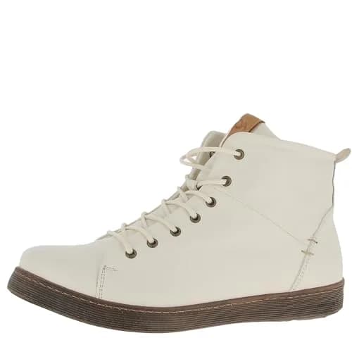 Andrea Conti Women's High Top Trainers, Cream White Brandy, 7 Women | Butter-soft Leather, Removable Insole, 2cm Heel thumbnail 1