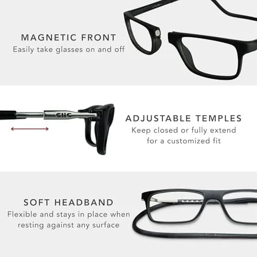 Clic Magnetic Reading Glasses Barat (S-XL) Soft Headband | Magnetic, Adjustable, Durable thumbnail 6