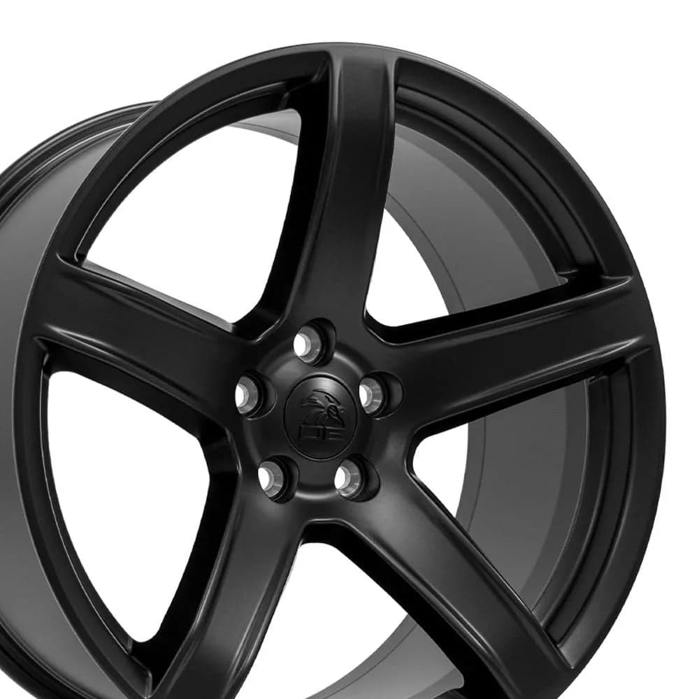 OE Wheels DG22 20x9.5 Satin Black Wheels | 5x115 Bolt Pattern, 18ET Offset (20x9.5 in, Satin Black) — Satin Black