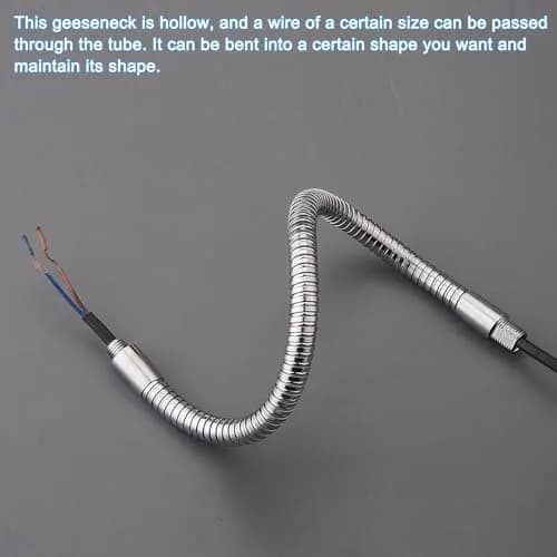 PATIKIL 11.8" Universal Gooseneck Hose, 2 Pcs M10 to M8 Thread | Flexible Metal Tubing for DIY & Repair thumbnail 4