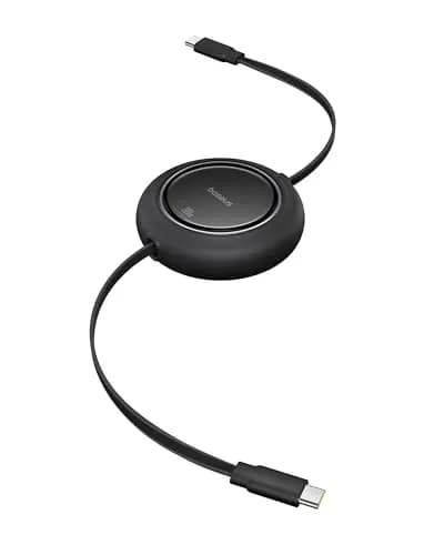 Baseus Retractable USB C to USB C Cable 2m (6.6ft) | 100W Fast Charging, Data Transfer, Nylon Braided thumbnail 1