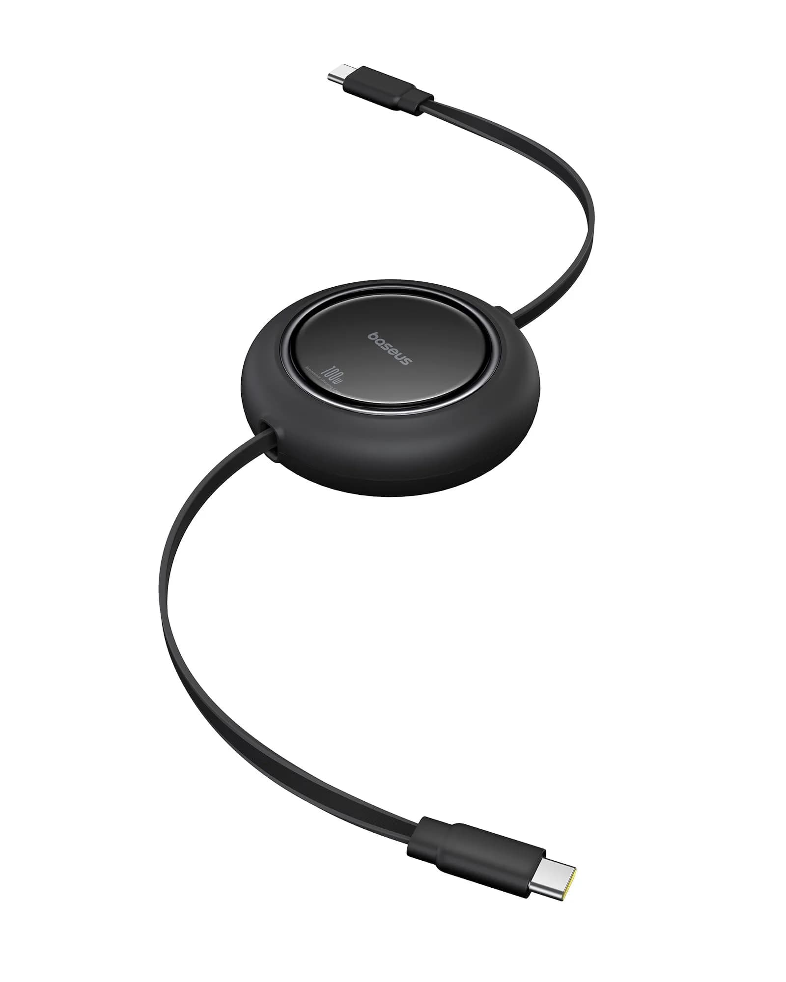 Baseus Retractable USB C to USB C Cable 2m (6.6ft) | 100W Fast Charging, Data Transfer, Nylon Braided — Black