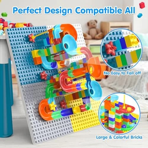 OCATO Kids Table and 4 Chairs Set Activity Table Water Table for Kids 152PCS Large Building Blocks | Versatile, Durable & Safe (70-120 chars) thumbnail 6
