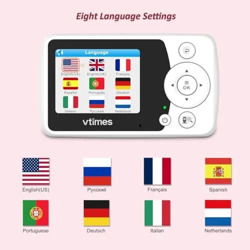 VTimes Baby Monitor with Camera and Audio, No WiFi, 2.4" LCD Screen, 1000ft Range | Secure FHSS Connection for Indian Homes thumbnail 4