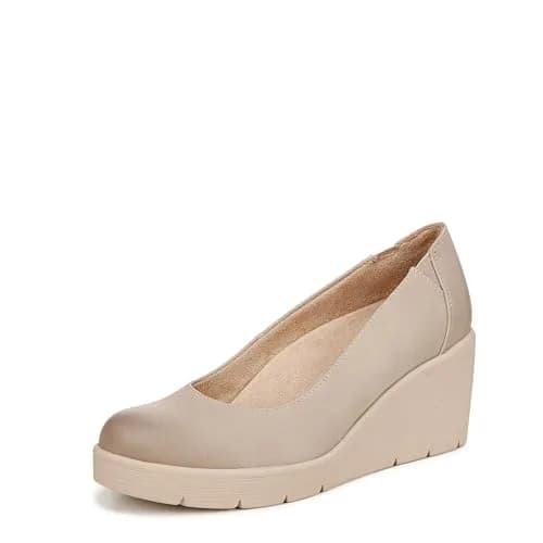 Naturalizer Soul Women's About Time Wedge Casual Shoe Warm Taupe Tan 6 Wide | ContourFIT Arch Support thumbnail 1