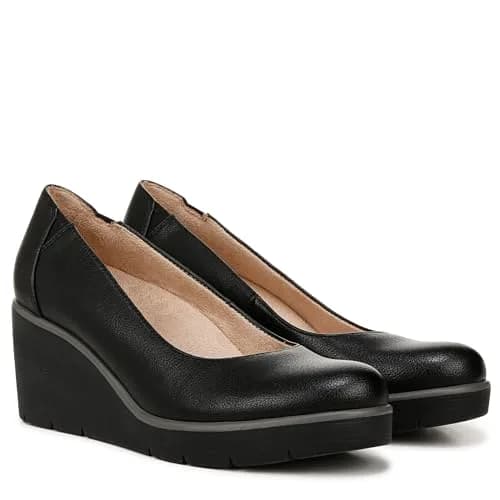 Naturalizer Soul Women's About Time Wedge Casual Shoe Black Tumbled 2.63 inch Heel (6 M US / 38 EU) thumbnail 7