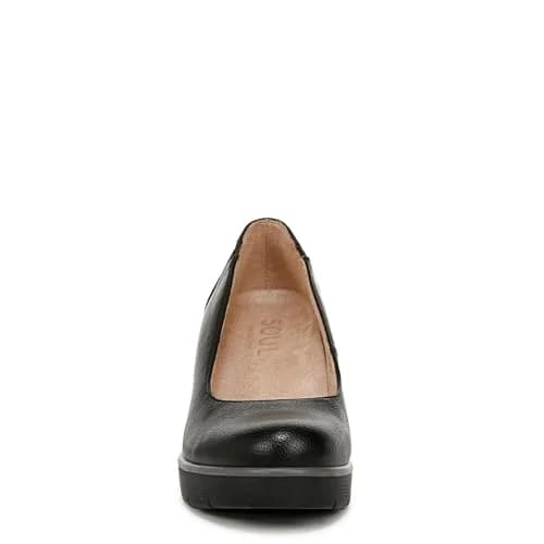 Naturalizer Soul Women's About Time Wedge Casual Shoe Black Tumbled 2.63 inch Heel (6 M US / 38 EU) thumbnail 2