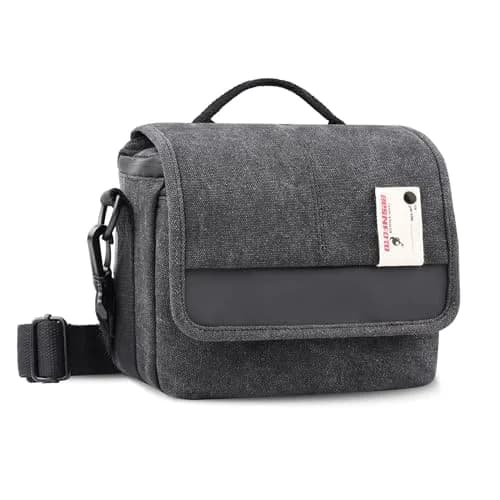 Besnfoto Small Camera Bag Purse 21cm (8.27in) | Waterproof Canvas Messenger for Mirrorless DSLR Cameras thumbnail 1