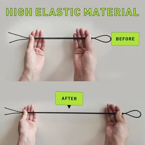 NDTEZUGT Elastic Shoe Laces for Sneakers 18in | No Tie, Slip-On Design, Black thumbnail 4