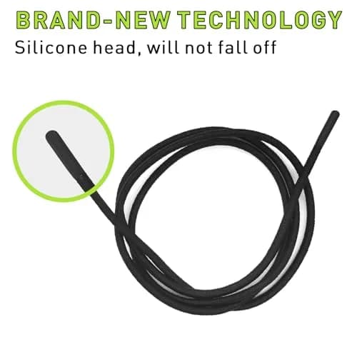 NDTEZUGT Elastic Shoe Laces for Sneakers 18in | No Tie, Slip-On Design, Black thumbnail 3