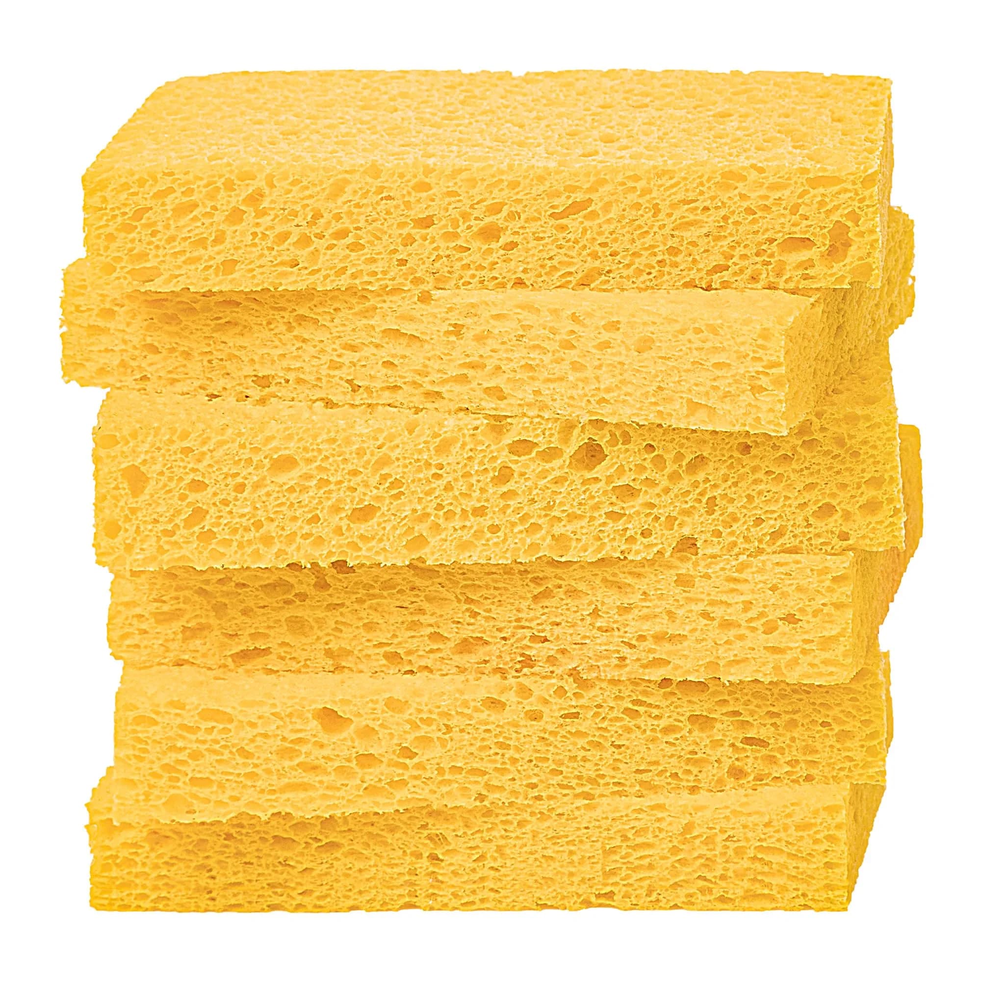 ARCLIBER Orange Cellulose Sponges, 6 Count Pack | Heavy Duty Non-Scratch Kitchen Scrubbers - main product image