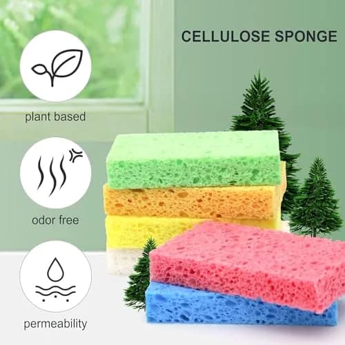 ARCLIBER Cellulose Scrub Sponges 6 Pack | Heavy Duty, Non-Scratch, Eco-Friendly Kitchen Sponge thumbnail 5