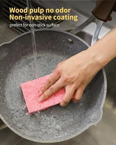 ARCLIBER Cellulose Scrub Sponges 6 Pack | Heavy Duty, Non-Scratch, Eco-Friendly Kitchen Sponge thumbnail 7