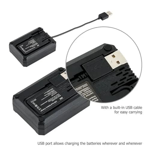 JJC EN-EL25 Battery Charger Dual Slot for Nikon Z50 II Z50 Z30 Zfc Cameras | USB Power & Overheat Protection thumbnail 4