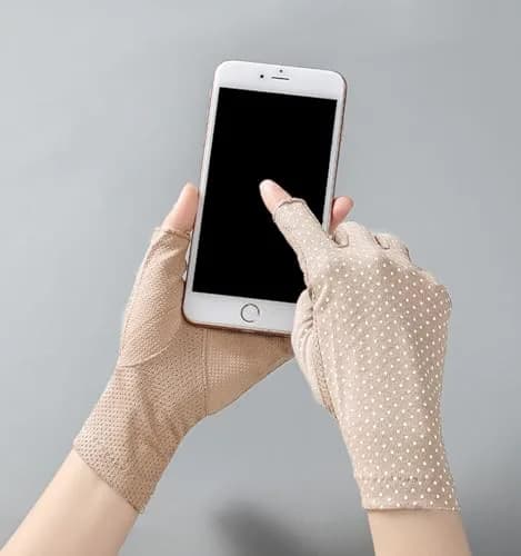 Eohak Women Driving Gloves Sun UV Protection Glove Touchscreen Half-Finger Gloves | Breathable, Anti-Slip, Summer Fit thumbnail 10