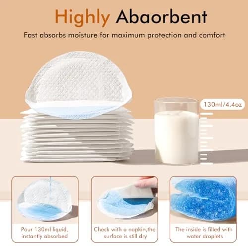 NCVI Super Absorbent Nursing Pads 180 Count | Stay Dry & Leakproof for Moms thumbnail 2