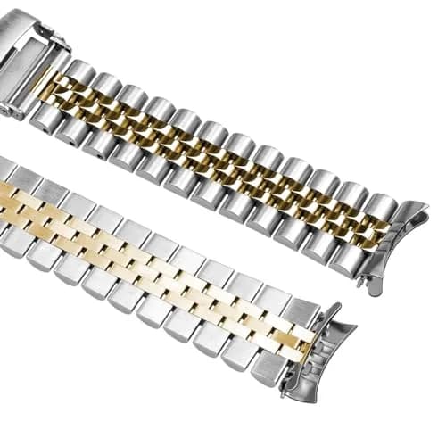 Juntan 22mm Stainless Steel Watch Band Curved Ends Tapered Metal Replacement Bracelet with Deployment Clasp thumbnail 8