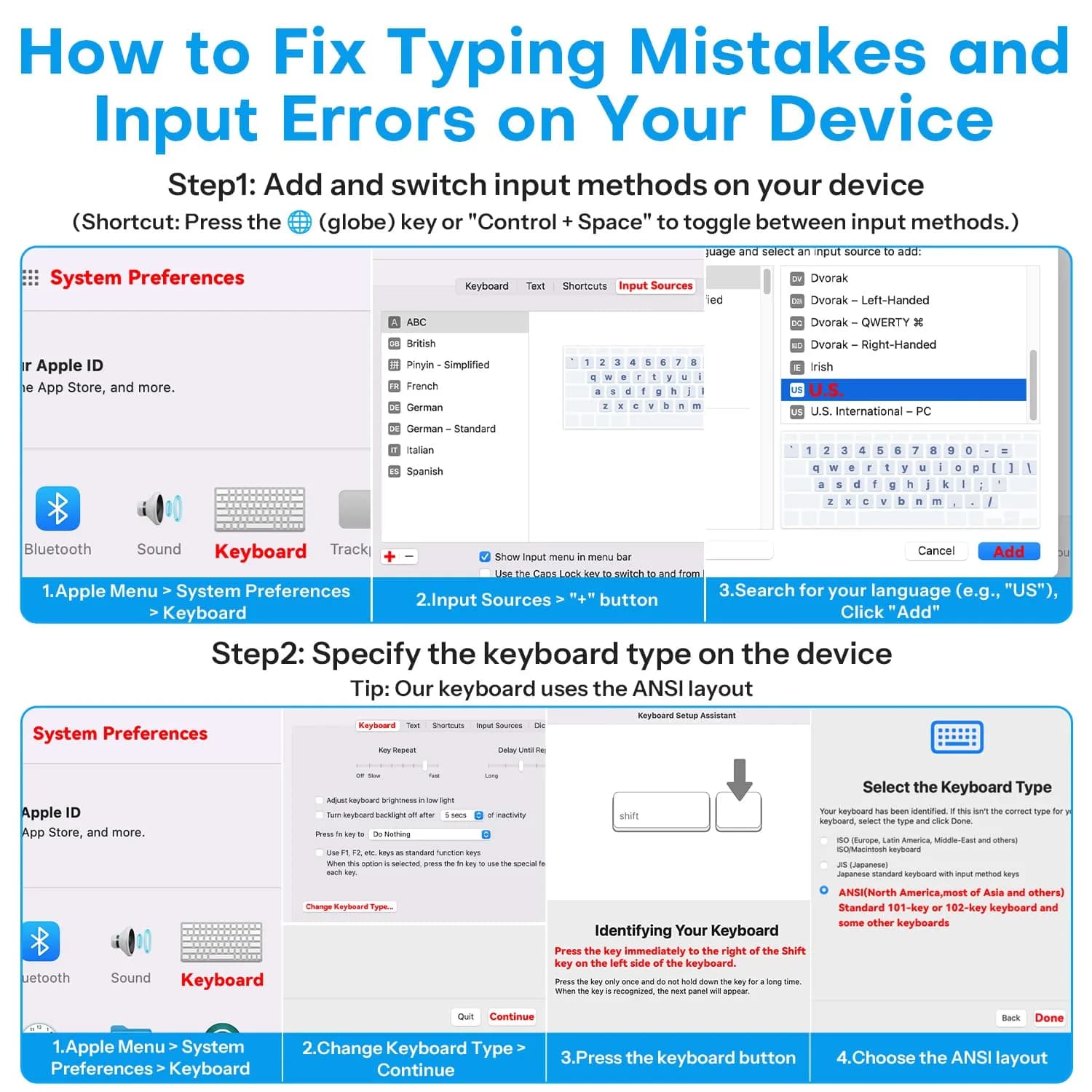 OMOTON Wired Keyboard for Mac, Compact 78-Key, USB-C/A Plug & Play, White | Scissor-Switch Keys for Smooth Typing - view 2