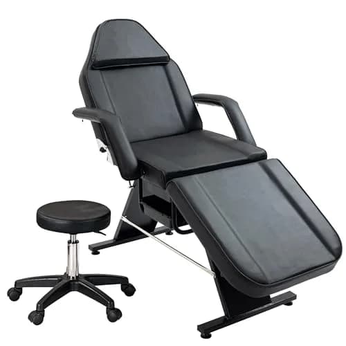 Brisca Massage Salon Tattoo Chair with Two Trays | Adjustable Full-Body Spa Bed & Esthetician Chair thumbnail 8