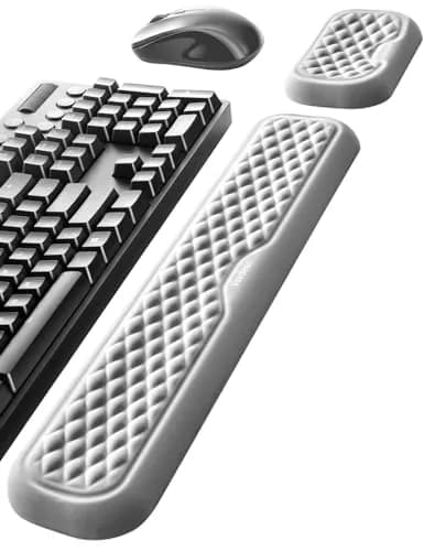 Vaydeer Wrist Rest for Keyboard and Mouse | Ergonomic Memory Foam Support Pad, Gray thumbnail 1