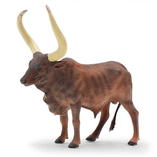 Gemini&Genius Longhorn Cow Farm Animal Figurine | Durable Wild Ox Model for Kids & Collectors thumbnail 8