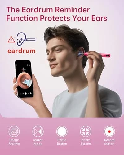JEGOAT Ear Wax Removal with HD Camera 1296P | Gentle Ear Cleaning & Inspection Tool thumbnail 6