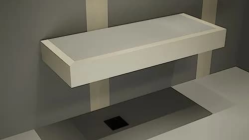 The Original Granite Bracket Floating Shower Bench Kit 12x36 Inches | Space-Saving Bathroom Decor thumbnail 1