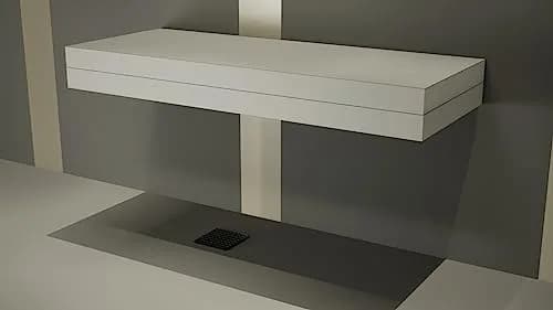 The Original Granite Bracket Floating Shower Bench Kit 12x36 Inches | Space-Saving Bathroom Decor thumbnail 4
