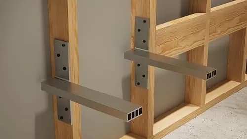 The Original Granite Bracket Floating Shower Bench Kit 12x36 Inches | Space-Saving Bathroom Decor thumbnail 2