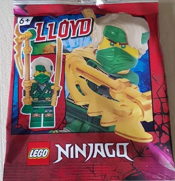 LEGO Ninjago Lloyd Crystalized Minifigure with Jagged Blade & Sword (1.7 inch Height) - view 2