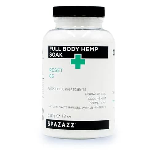 Spazazz Full Body Hemp Soak Reset 06 Aromatherapy Salt | 19 oz | Relaxing Hemp & Mineral Bath thumbnail 1