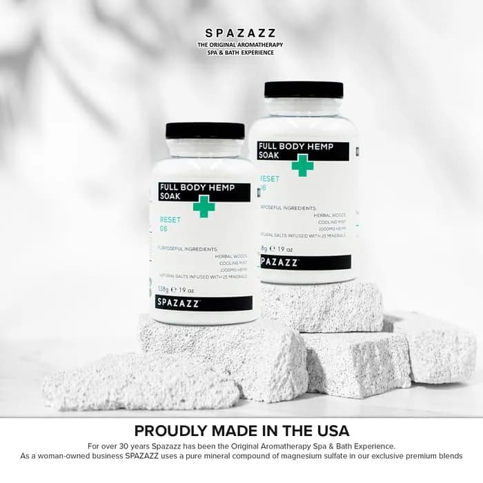 Spazazz Full Body Hemp Soak Reset 06 Aromatherapy Salt | 19 oz | Relaxing Hemp & Mineral Bath thumbnail 7
