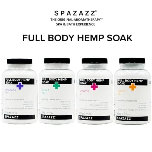 Spazazz Full Body Hemp Soak Reset 06 Aromatherapy Salt | 19 oz | Relaxing Hemp & Mineral Bath thumbnail 14