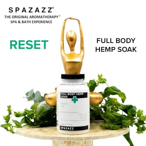 Spazazz Full Body Hemp Soak Reset 06 Aromatherapy Salt | 19 oz | Relaxing Hemp & Mineral Bath thumbnail 3