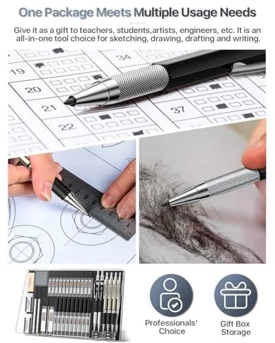 STAGEEK Mechanical Pencil Set with Case, 430g (0.95 lb) | 37 Pieces, 5 Models, 492 Leads thumbnail 8