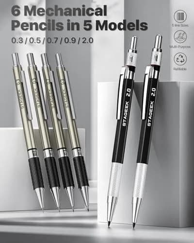 STAGEEK Mechanical Pencil Set with Case, 430g (0.95 lb) | 37 Pieces, 5 Models, 492 Leads thumbnail 2