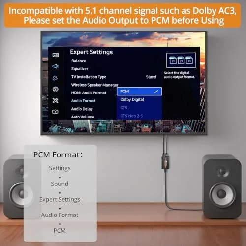 Neoteck Optical to RCA DAC Converter with Amplifier 192kHz SPDIF to Analog Audio Cable | Stereo Output thumbnail 4