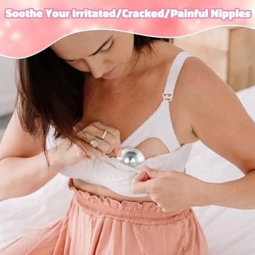 FATI Silver Nursing Cups XL | 925 Sterling Silver for Sore Nipple Relief thumbnail 3