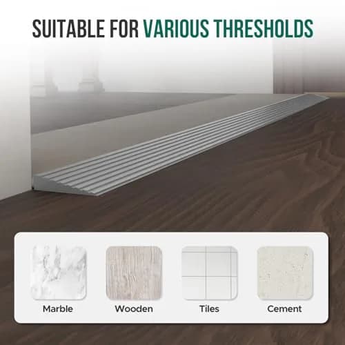 Boiarc Threshold Ramps for Doorways 3/8'' Rise-6.6Ft Long | Rubber Non-slip Threshold Strip thumbnail 7