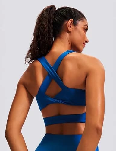 JOYSPELS Criss-Cross Sports Bra 75% Nylon, 25% Spandex | Soft, Supportive, Moisture-Wicking (70-120 chars) thumbnail 4