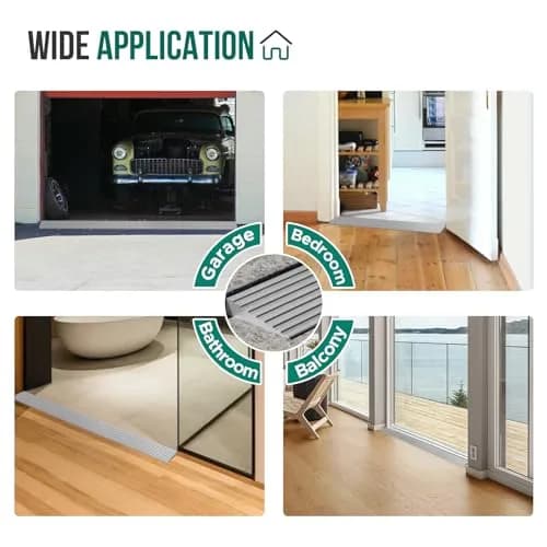Boiarc Rubber Threshold Ramp for Doorways 10cm (4") Rise x 100cm (3.3Ft) Long | Heavy Duty 1360kg (3000lb) Capacity thumbnail 5
