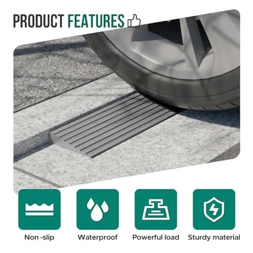 Boiarc Rubber Threshold Ramp for Doorways 10cm (4") Rise x 100cm (3.3Ft) Long | Heavy Duty 1360kg (3000lb) Capacity thumbnail 6