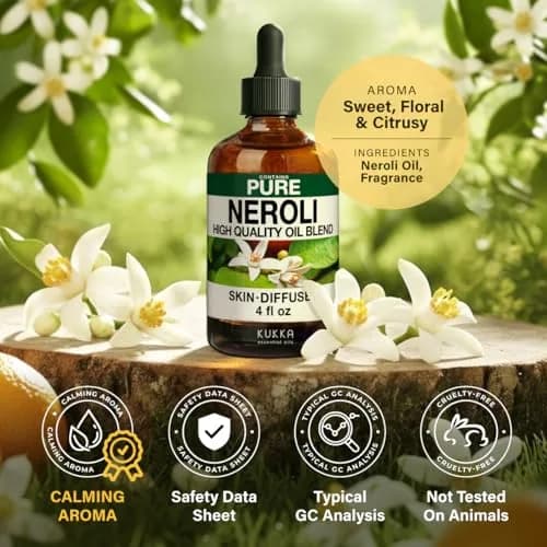 KUKKA Neroli Essential Oil 118ml (4 Fl Oz) | Pure Aromatherapy & Skin Care thumbnail 6