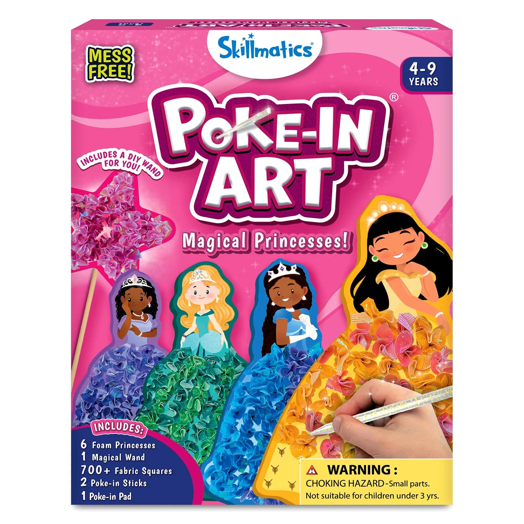 Skillmatics Poke-in Art Magical Princesses Craft Kit for Kids Ages 4-9 | Mess-Free DIY Easter Decor Activity - main product image