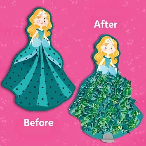 Skillmatics Poke-in Art Magical Princesses Wood Craft Kit | Mess-Free Fun for Ages 4-9 thumbnail 6