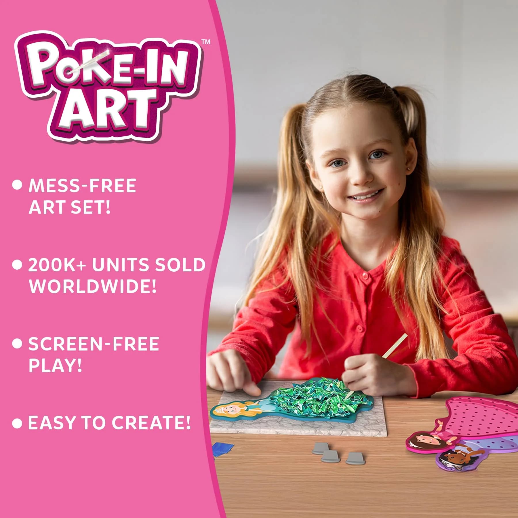 Skillmatics Poke-in Art Magical Princesses Craft Kit for Kids Ages 4-9 | Mess-Free DIY Easter Decor Activity - view 2