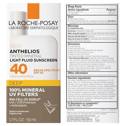La Roche-Posay Anthelios Tinted Mineral Face Sunscreen SPF 40 Deep | 50ml (1.7 Fl Oz) | Broad Spectrum Protection thumbnail 8