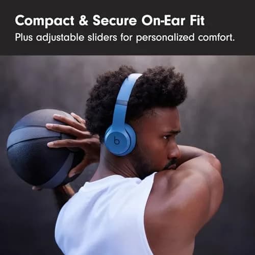 Beats Solo 4 Wireless On-Ear Bluetooth Headphones Up to 50-Hour Battery Slate Blue thumbnail 3